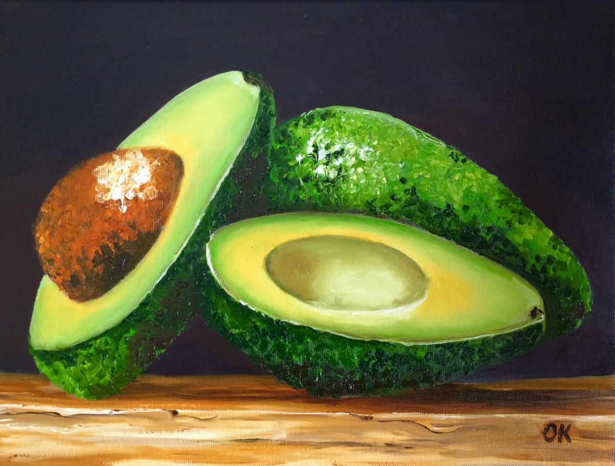 1200x909 Avocado. Still Life. (Olga Koval) - Avocado Painting
