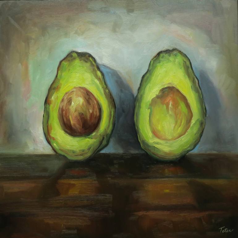 770x771 Saatchi Art Avocado Still Life Painting By Matthew Teter - Avocado Painting