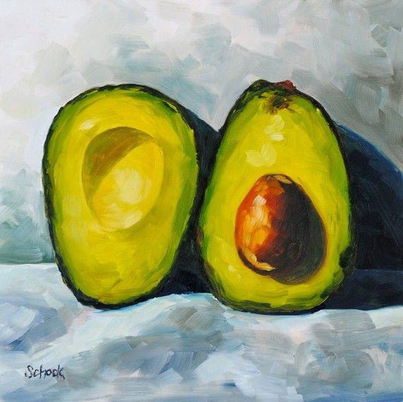 570x568 The Large Avocado - Avocado Painting