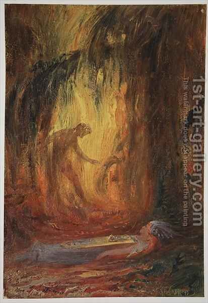 413x600 Awakening Of Brunnhilde Hermann Hendrich Reproduction 1st Art - Awakening Painting