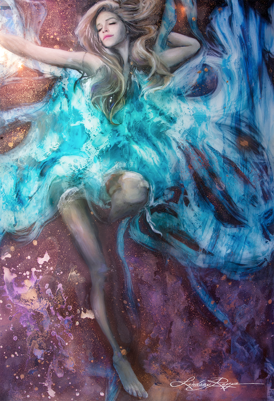 883x1294 Awakening ~ Paint Texture Print ~ Lindsay Rapp Artist - Awakening Painting