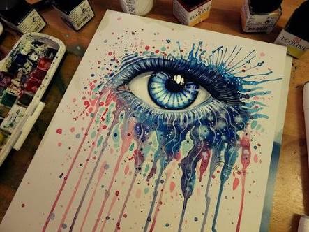 443x332 Awesome Eye Painting - Awesome Painting
