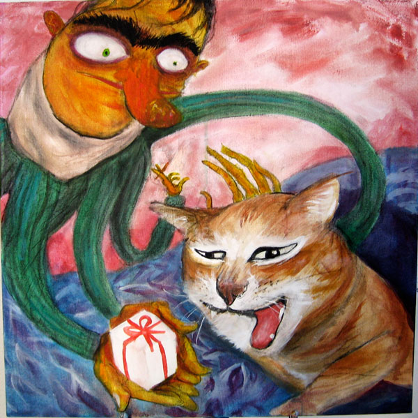 600x599 Wake Up Your Cat - Awful Painting