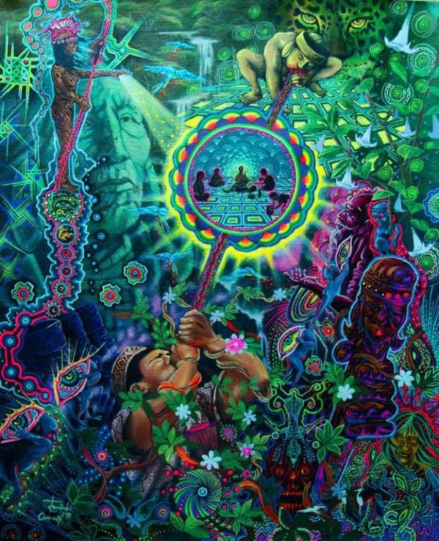624x768 Ayahuasca Painting Spirituality Paintings And Artwork - Ayahuasca Painting