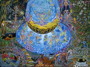 290x217 The Ayahuasca Visions Of Pablo Amaringo - Ayahuasca Painting