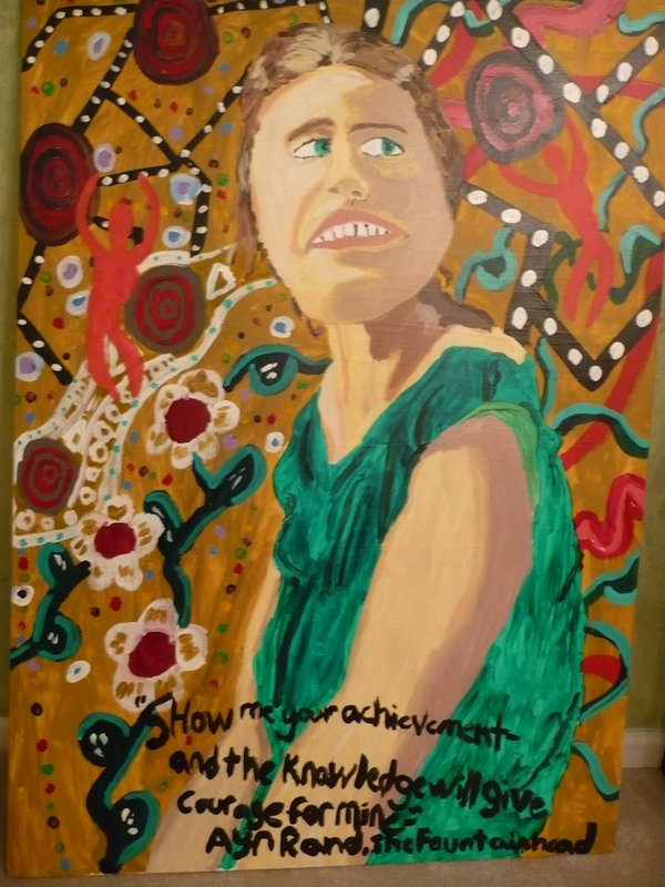600x800 Ayn Rand By Doctorbollocks - Ayn Rand Painting