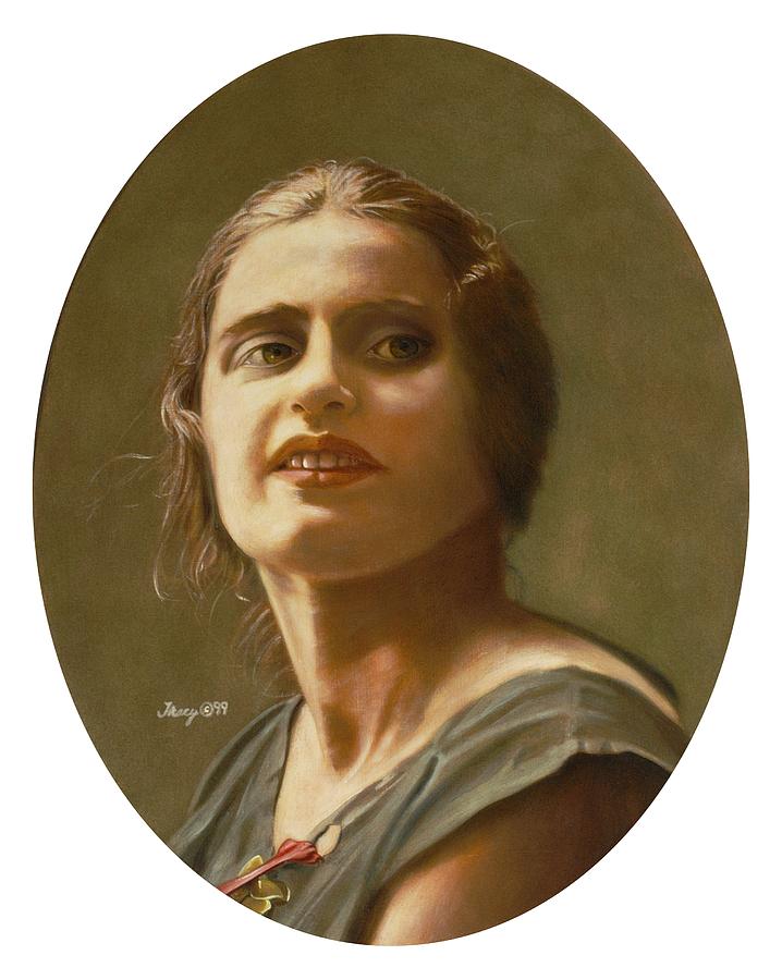 718x900 Portrait Of Ayn Rand Painting By Robert Tracy - Ayn Rand Painting