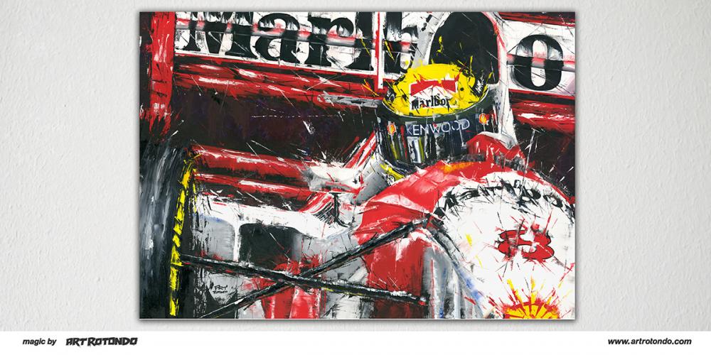 1000x500 F1 Art Ayrton Senna Magic - Ayrton Senna Painting