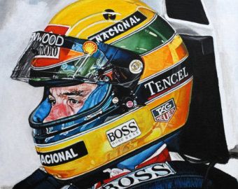 340x270 Pin By Calvin Samuel On Car Paintings Ayrton Senna - Ayrton Senna Painting