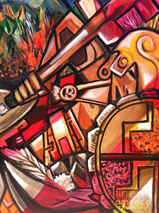 224x300 Aztec Warrior Paintings Fine Art America - Aztec Art Painting