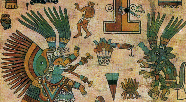 619x339 Psychedelic Street Paintings From Mexican Artist El Curiot - Aztec Art Painting