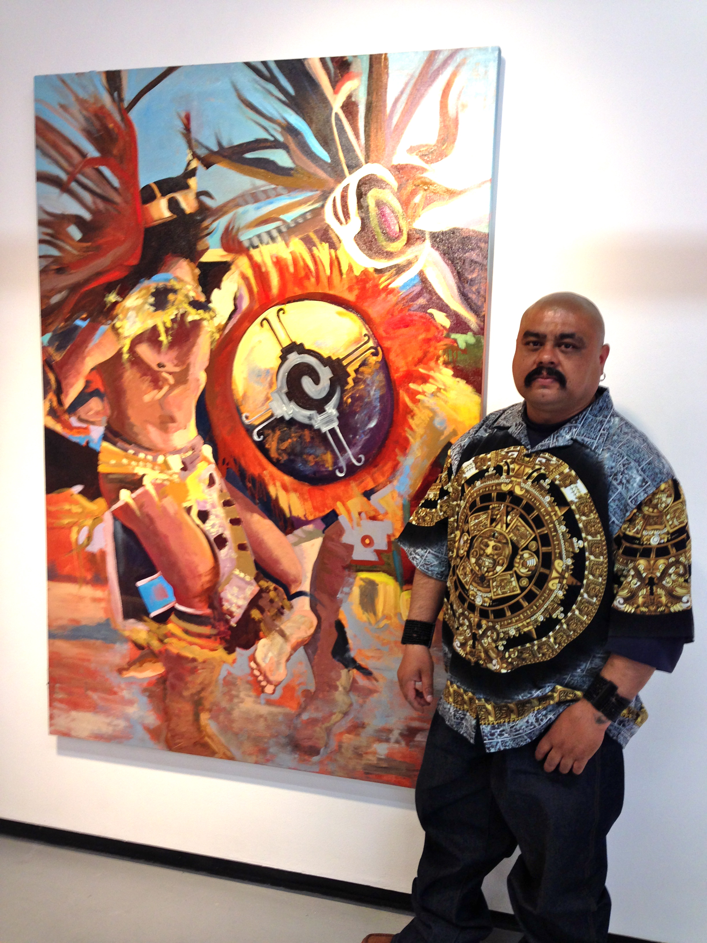 2448x3264 Week 12 Artist Jesse Calderon S A B R I N A M A C I A S - Aztec Art Painting