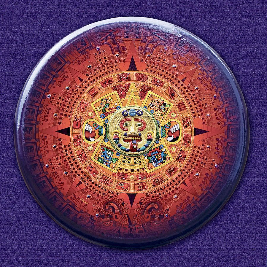 900x900 Aztec Print Duvet Cover.tribal Patterns For Your Interior. Bedroom - Aztec Calendar Painting