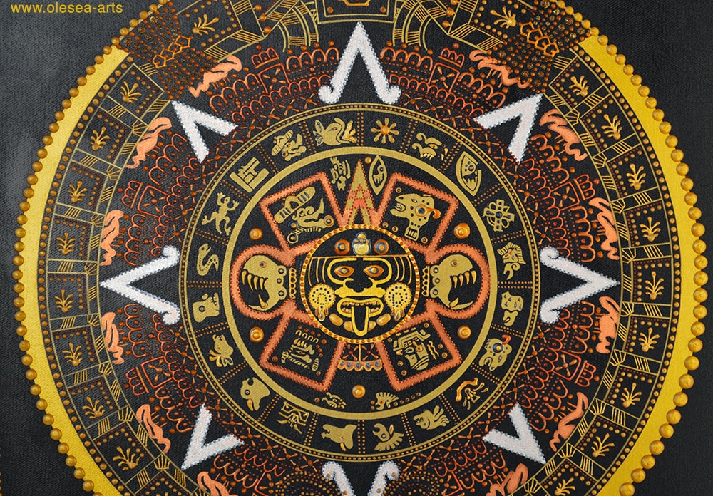 Aztec Calendar Painting at PaintingValley.com | Explore collection of ...