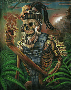 238x300 Aztec Sun Paintings - Aztec Painting