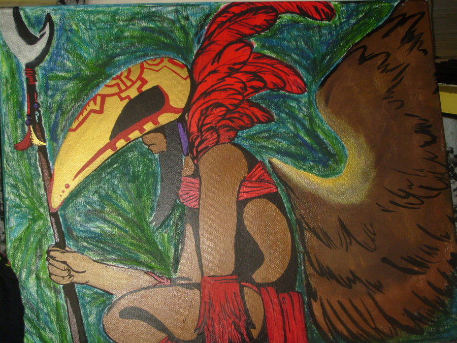 900x675 Aztec Painting By Fatnerdfactory - Aztec Painting