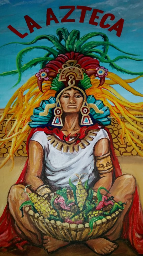 562x1000 Beautiful Aztec Painting On Wall - Aztec Painting