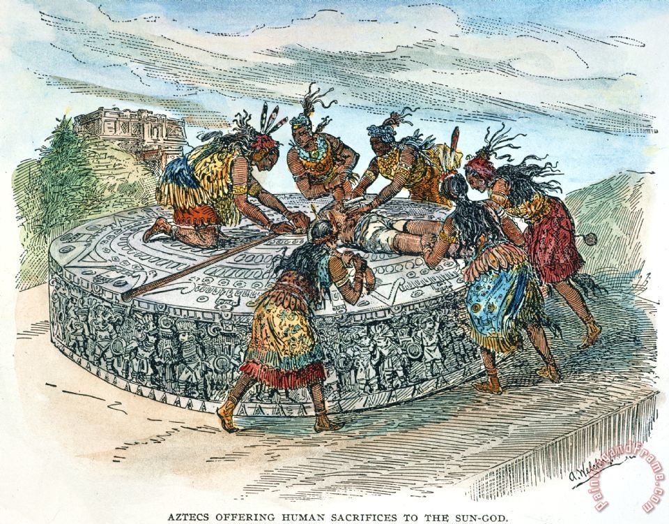 960x751 Others Mexico Aztec Sacrifice Painting - Aztec Painting