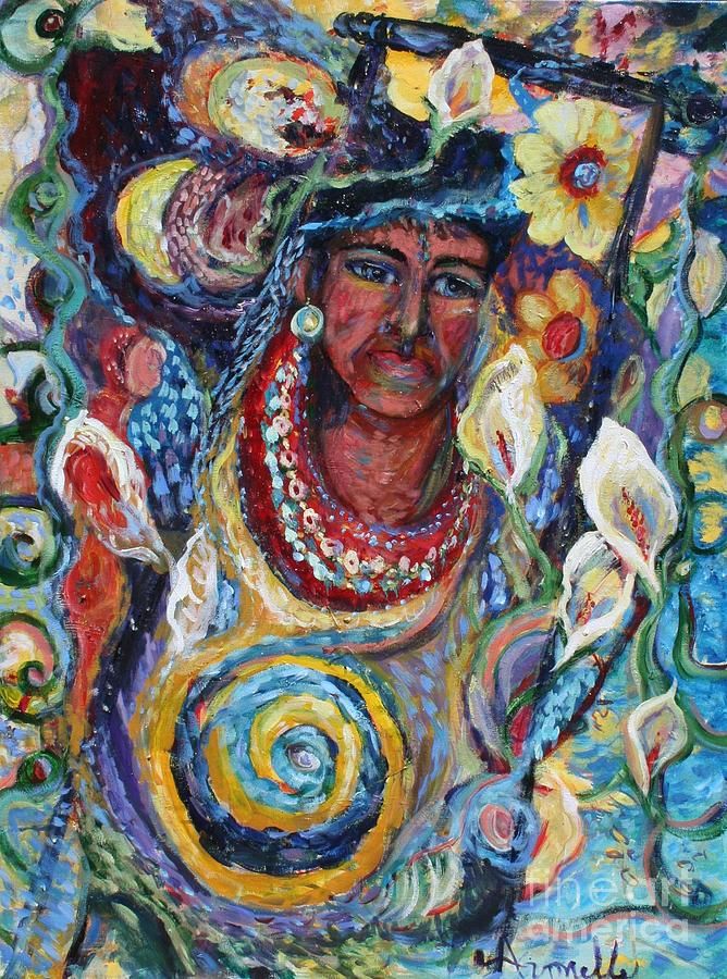 668x900 Aztec Garden Painting - Aztec Painting