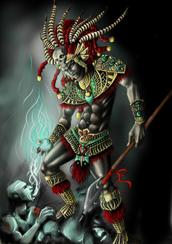 250x354 Aztec Warrior Paintings - Aztec Warrior Painting