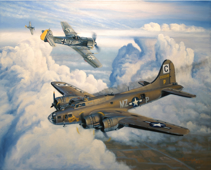 B 17 Painting at PaintingValley.com | Explore collection of B 17 Painting