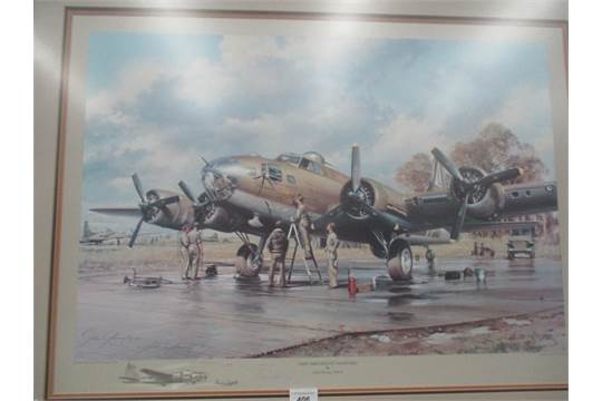 540x360 John Young Framed Artist's Proof Print - B 17 Painting