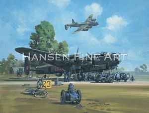 300x227 Avro Lancaster Bomber Command Aviation Plane Painting Art Print - B 17 Painting