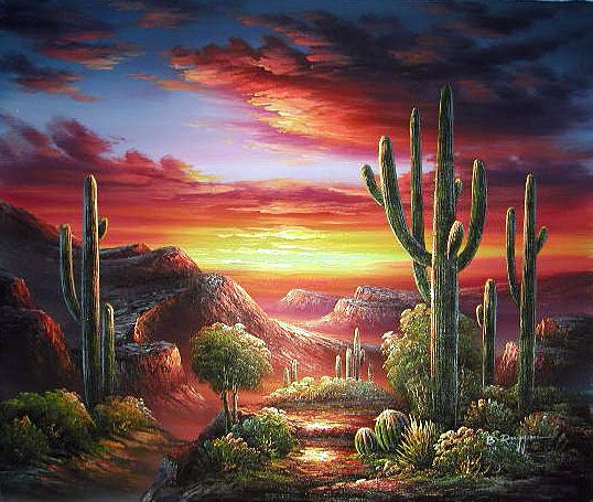 538x455 57 Best Desert Southwest Images On Deserts, Cactus - B Duggan Painting