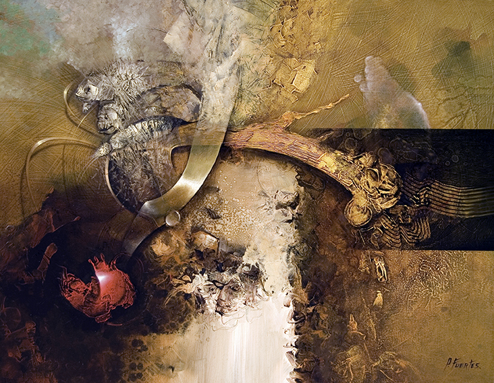 715x555 Pedro Fuertes Ancient Rock Painting Oil On Canvas Pedro - B Painting