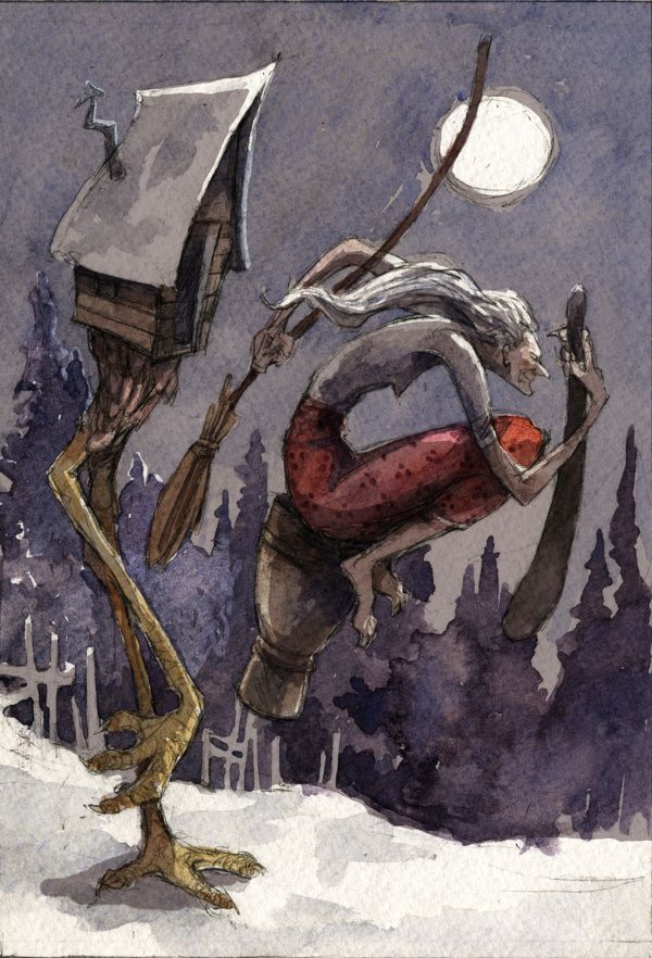 Baba Yaga Painting