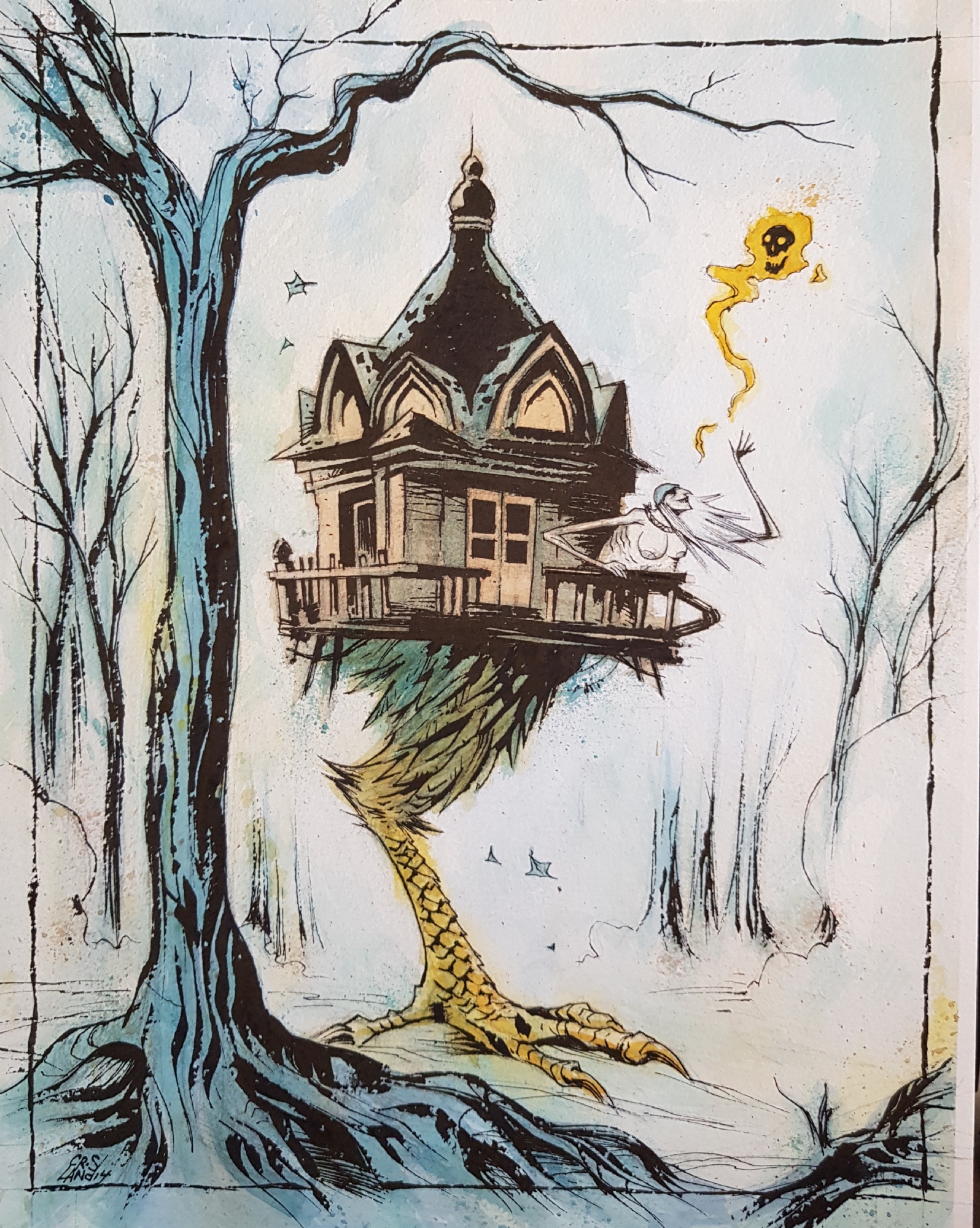 1596x2000 Hellboy Baba Yaga (She Has Curious Habits), In Reba Jacobs's Room - Baba Yaga Painting