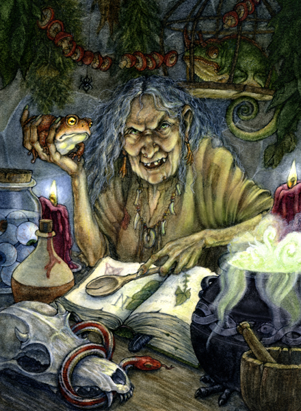 440x600 Silver Apples Of The Moon Figure Friday - Baba Yaga Painting