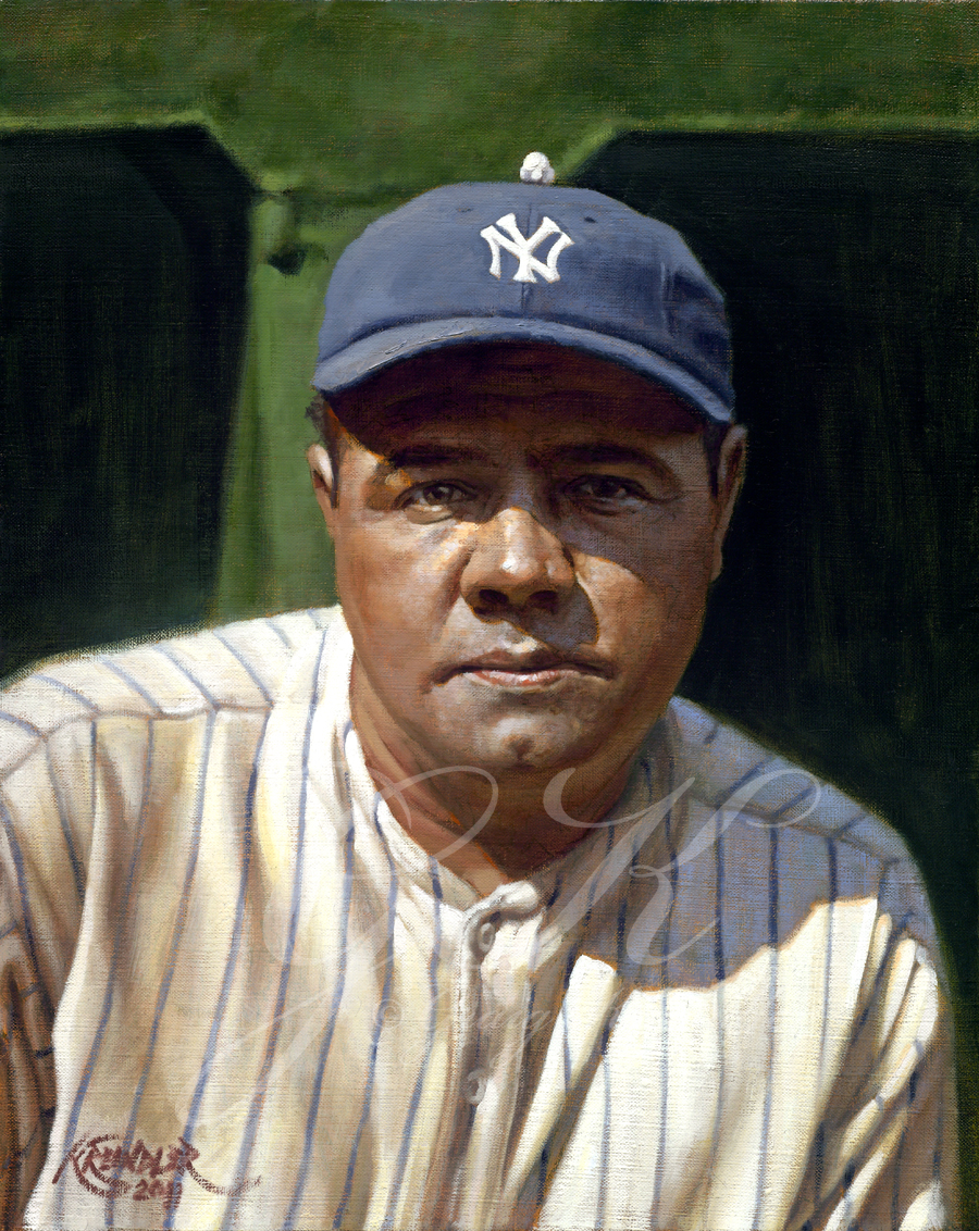 900x1132 Babe's Bicarbonate Graig Kreindler - Babe Ruth Painting