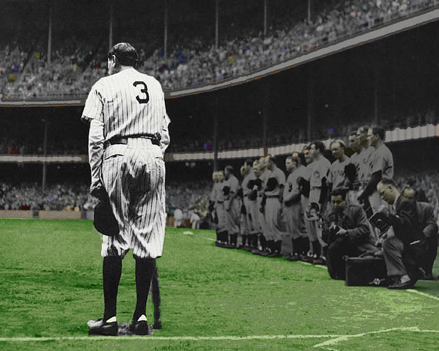 900x720 Goodbye Babe Ruth Farewell Horizontal Painting By Tony Rubino - Babe Ruth Painting