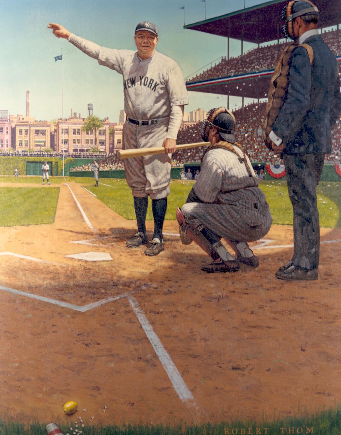 1176x1500 He Called It Baseball Hall Of Fame - Babe Ruth Painting