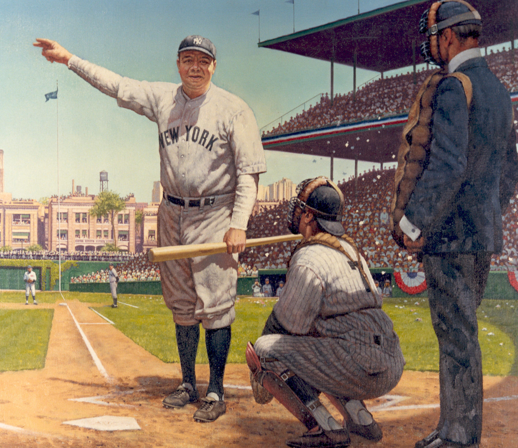 1800x1557 The Called Shot - Babe Ruth Painting.