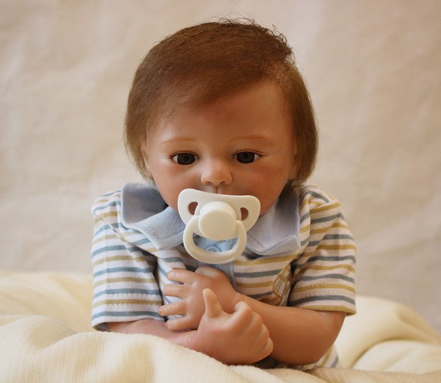 640x556 New Realistic 18inches Silicone Cloth Sleeping Full Body Reborn - Baby Alive Painting