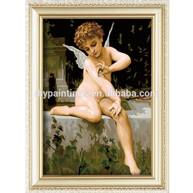 800x800 Hot Sale Baby Angel Oil Painting By Number,diy Digital Painting - Baby Angel Painting