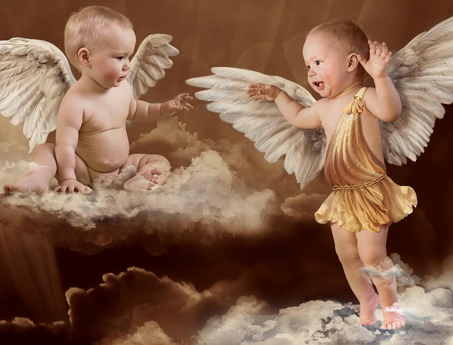 900x687 Love Angel Baby Painting By Raphael Sanzio - Baby Angel Painting