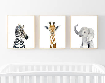 340x270 Baby Animal Painting Etsy - Baby Animal Painting