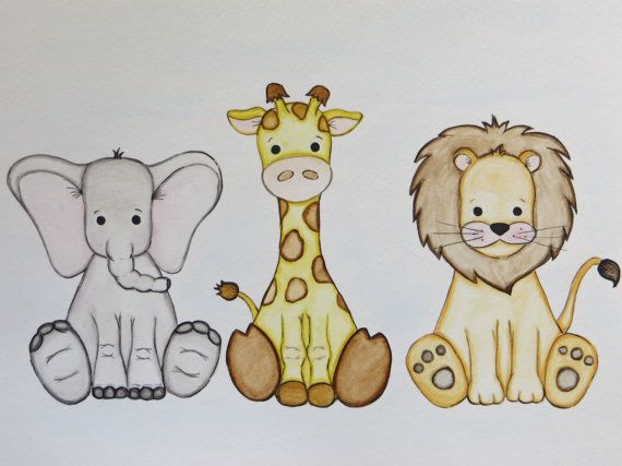 570x427 Baby Animal Paintings - Baby Animal Painting