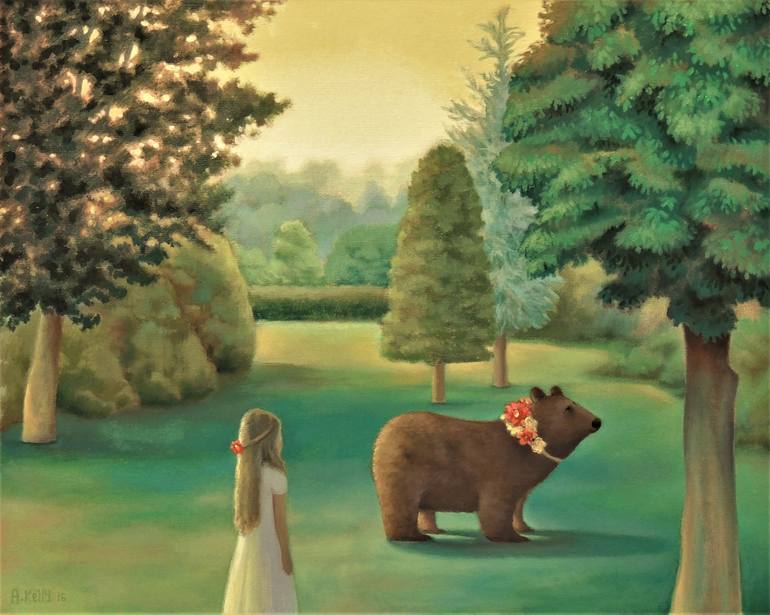 770x615 Saatchi Art Baby Bear. Painting By Antoinette Kelly - Baby Bear Painting