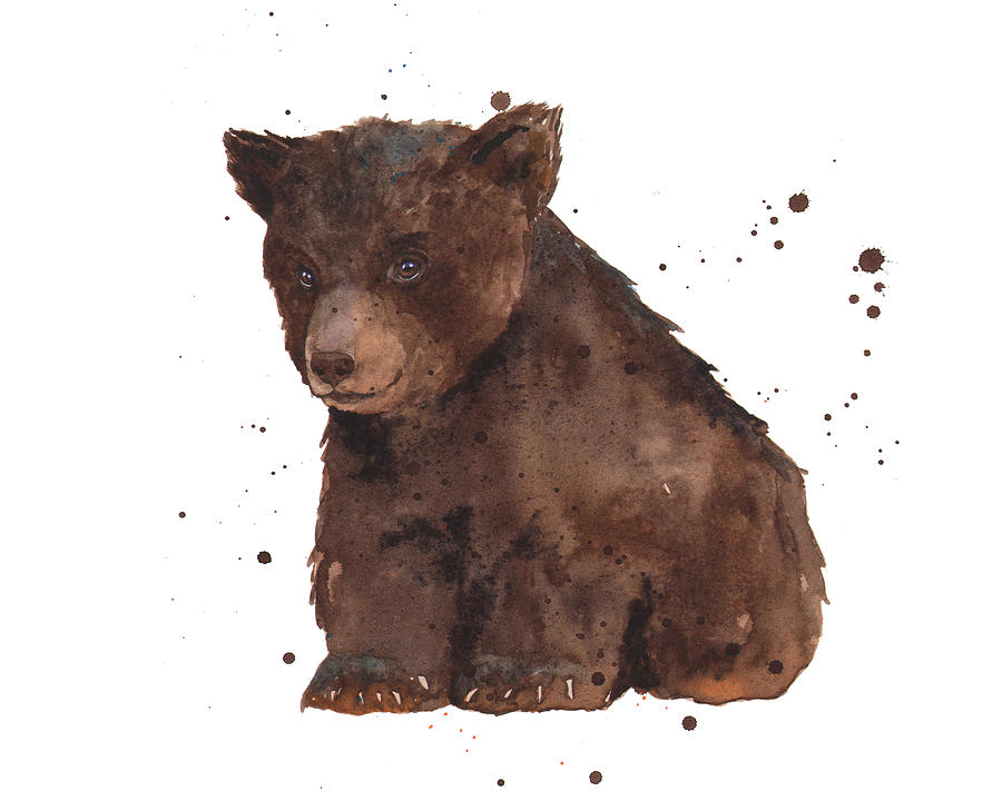 900x720 Baby Bear Painting By Alison Fennell - Baby Bear Painting