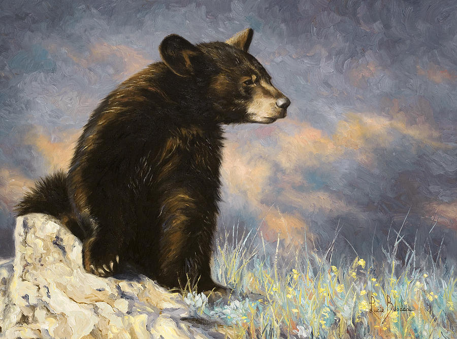 900x669 Baby Bear Painting By Lucie Bilodeau - Baby Bear Painting