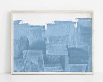 340x270 Pale Pink Print, Blush Pink Art Print, Light Pink Wall Art, Simple - Baby Blue Painting