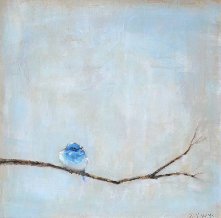 770x760 Saatchi Art Baby Blue Painting By Sally Adams - Baby Blue Painting