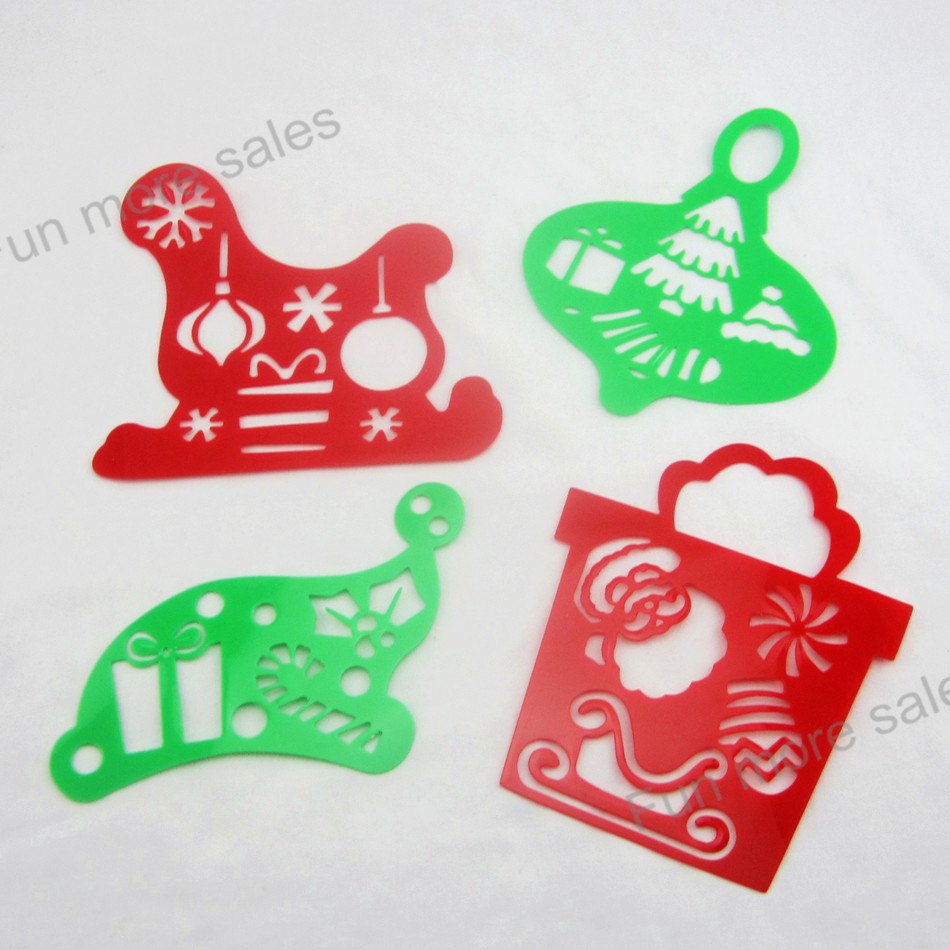 950x950 4designs Stencils Christmas Kids Drawing Template Plastic X'Mas - Baby Christmas Painting