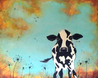 340x270 Items I Love By Andrea On Etsy Favorite Items From Etsy - Baby Cow Painting
