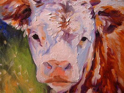 400x300 Baby Cow - Baby Cow Painting