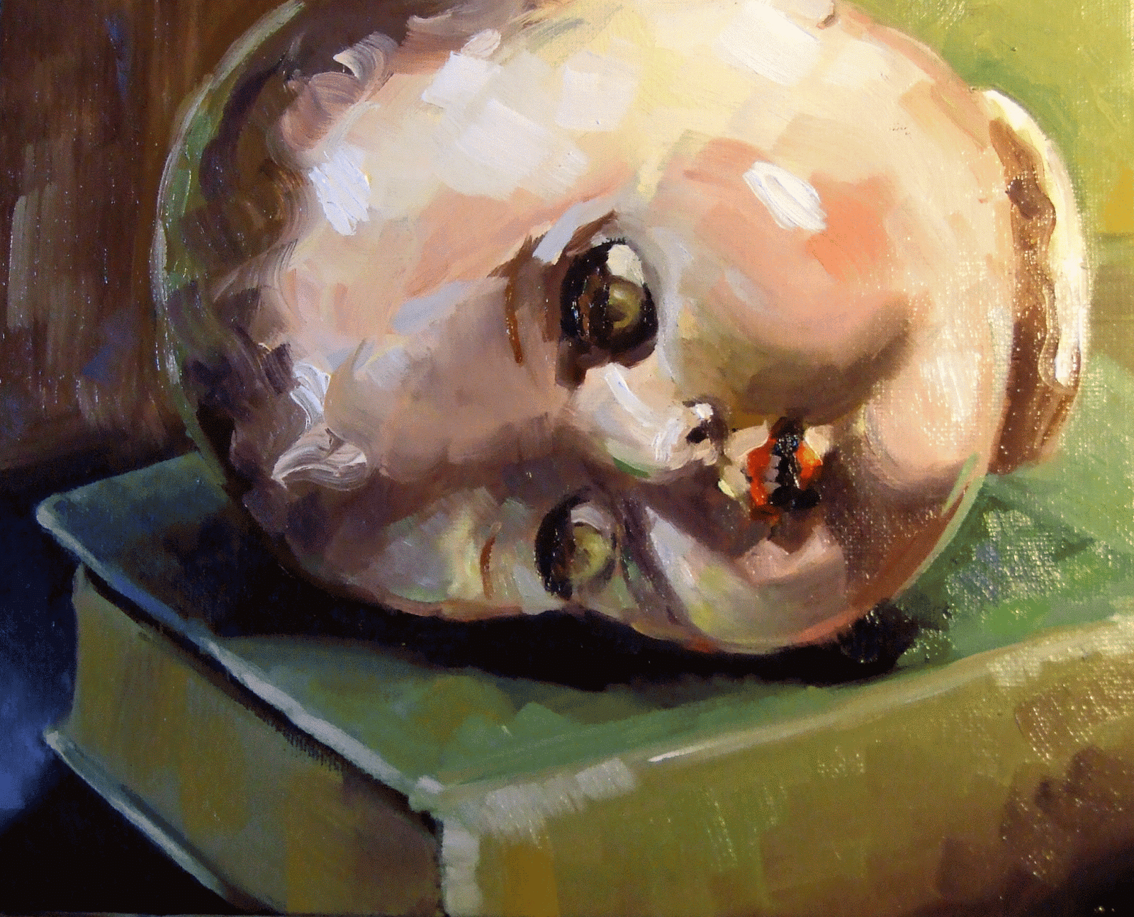 1600x1294 Paintings From The Parlor Creepy Still Life Painting - Baby Doll Painting